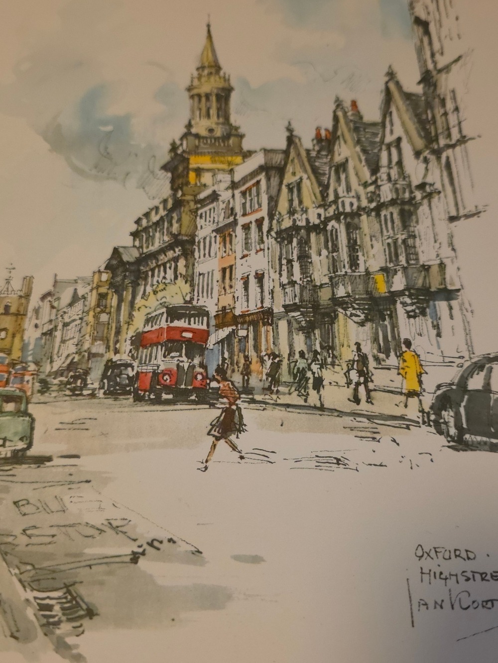 4/$25 Deal! Vintage Oxford High Street Scene From London - Picture 3 of 10